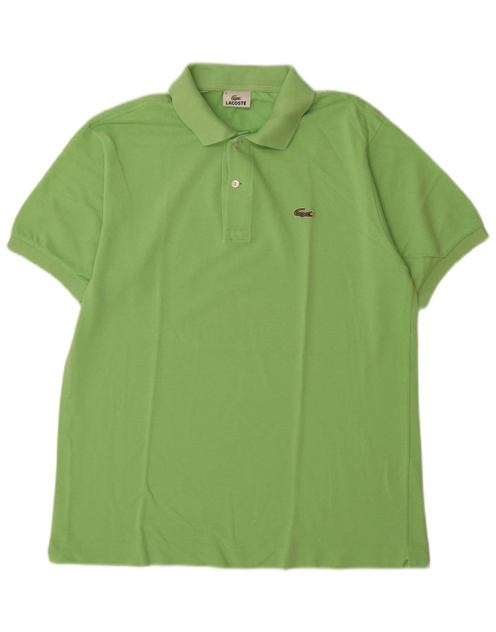 Lacoste Mens Polo Shirt Size 4 Medium Green Cotton
