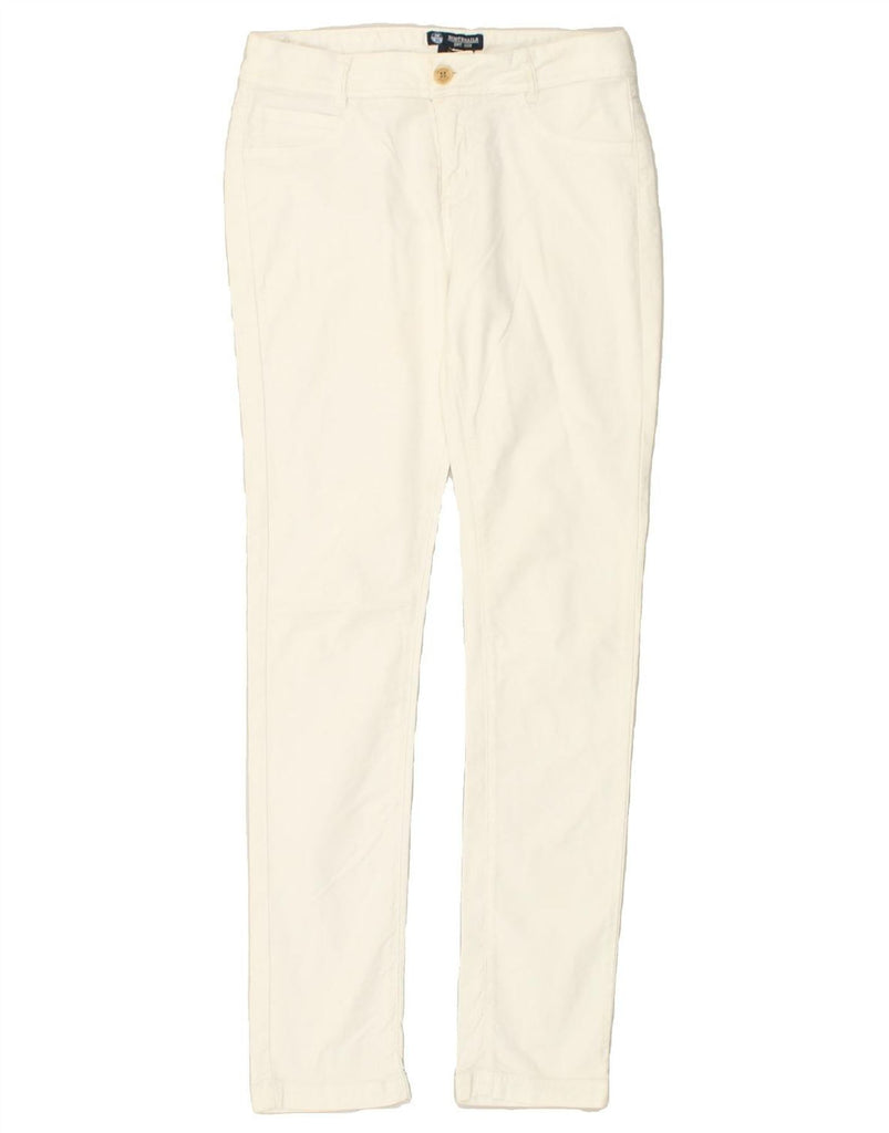 NORTH SAILS Womens Skinny Casual Trousers W29 L30 White Cotton | Vintage North Sails | Thrift | Second-Hand North Sails | Used Clothing | Messina Hembry 