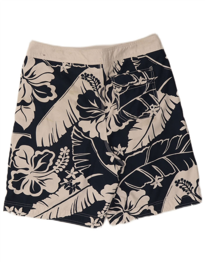 Abercrombie & Fitch Mens Swimming Shorts Medium Black Floral Polyester