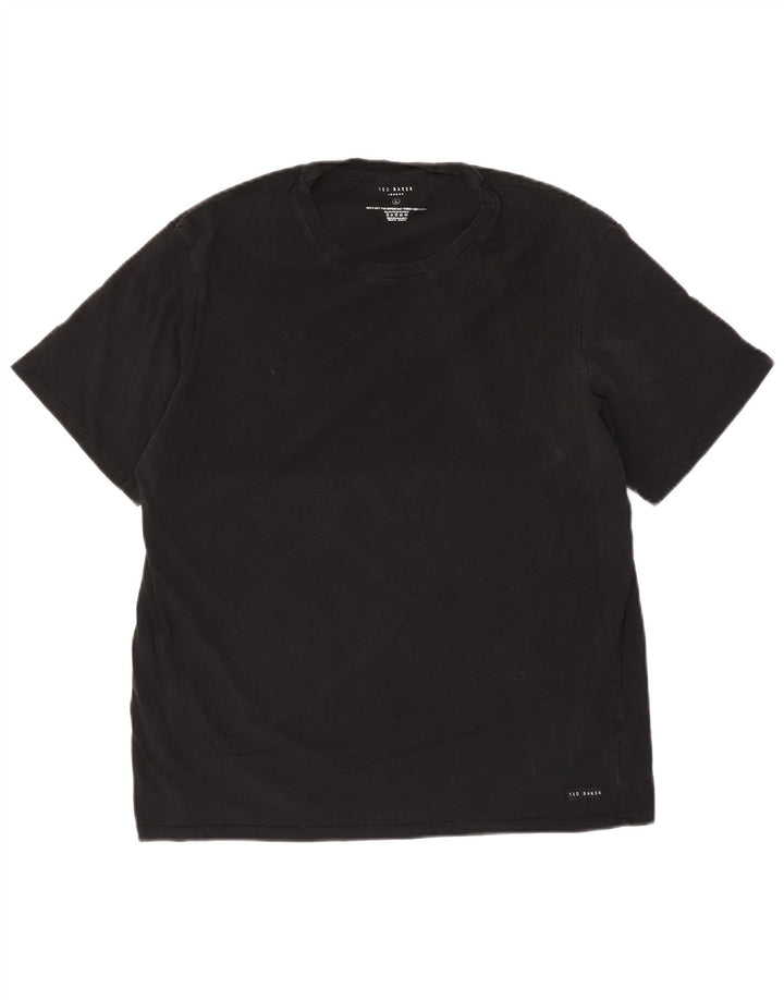 Ted Baker Mens T-Shirt Top Large Black Cotton