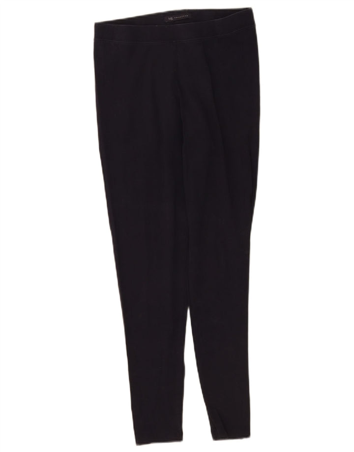 Marks & Spencer Womens Crop Leggings UK 10 Small Navy Blue Cotton