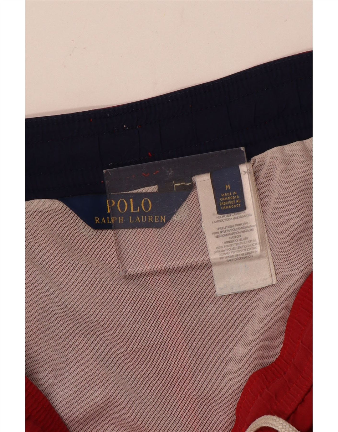 Polo Ralph Lauren Mens Swimming Shorts Medium Red Nylon