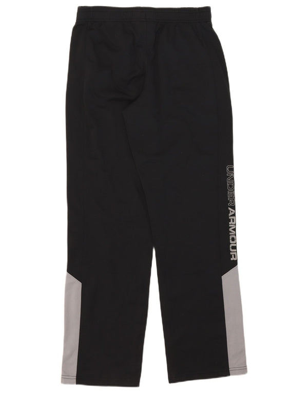 Under Armour Boys Tracksuit Trousers 11-12 Years Large Black Colourblock