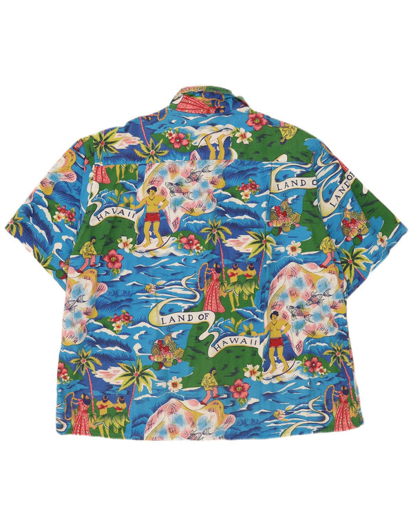 Vintage Mens Graphic Short Sleeve Shirt Size 45/46 XL Multicoloured Cotton