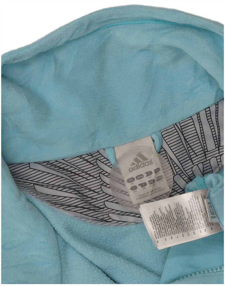 Adidas Womens Fleece Jacket UK 18 XL Blue Polyester