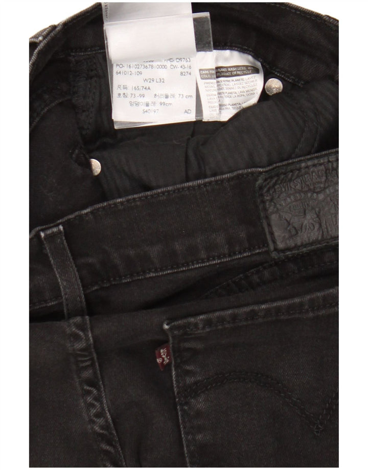 Levi's Womens Skinny Jeans W29 L27 Black Cotton