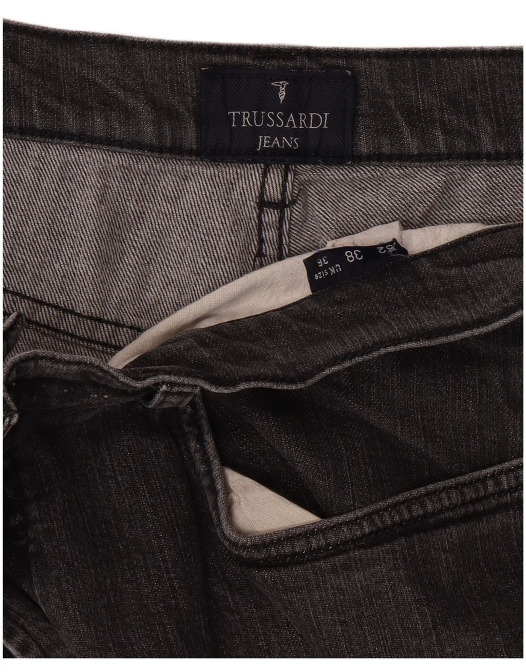 TRUSSARDI Mens Straight Jeans W36 L29  Grey
