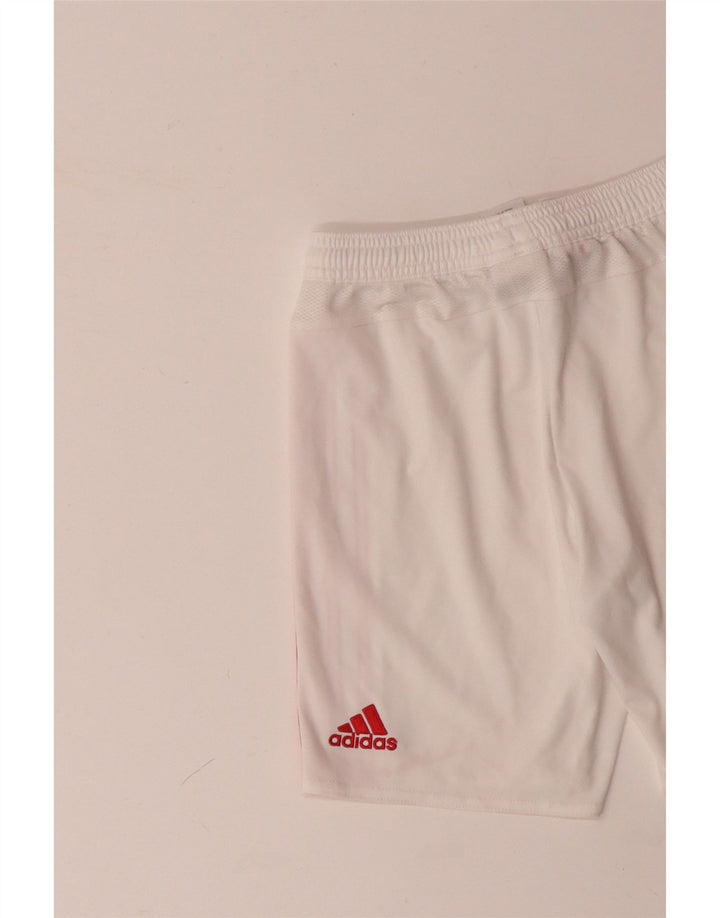 ADIDAS Boys Manchester United Sport Shorts 9-10 Years  White Polyester