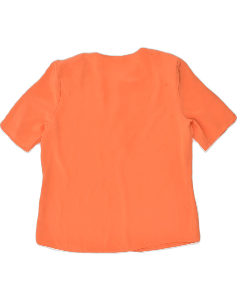 PRIMAVERA FIRENZE Womens Short Sleeve Blouse Top UK 12 Medium Orange | Vintage Primavera Firenze | Thrift | Second-Hand Primavera Firenze | Used Clothing | Messina Hembry 