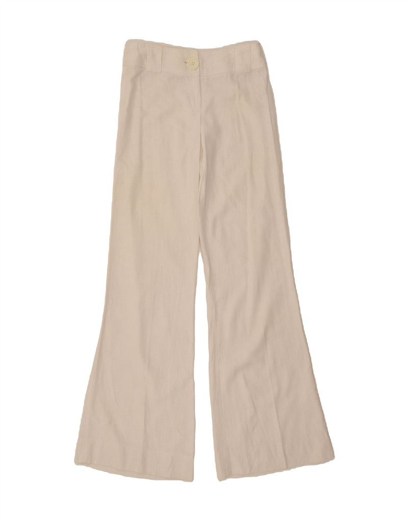 TOPSHOP Womens Tall Low Waist Casual Trousers UK 8 Size 8 W30 L35 White Vintage Topshop and Second-Hand Topshop from Messina Hembry 