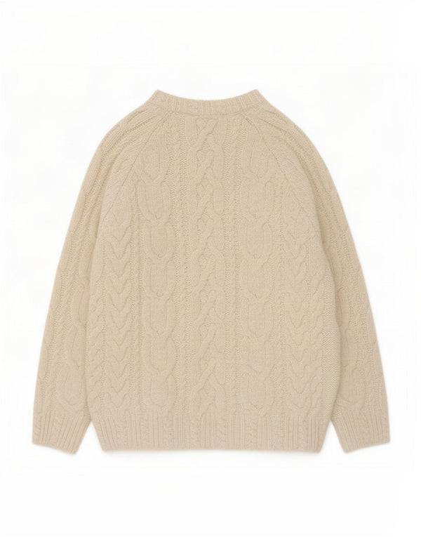 Zara Womens Loose Fit Crew Neck Jumper Sweater UK 14 Medium Off White