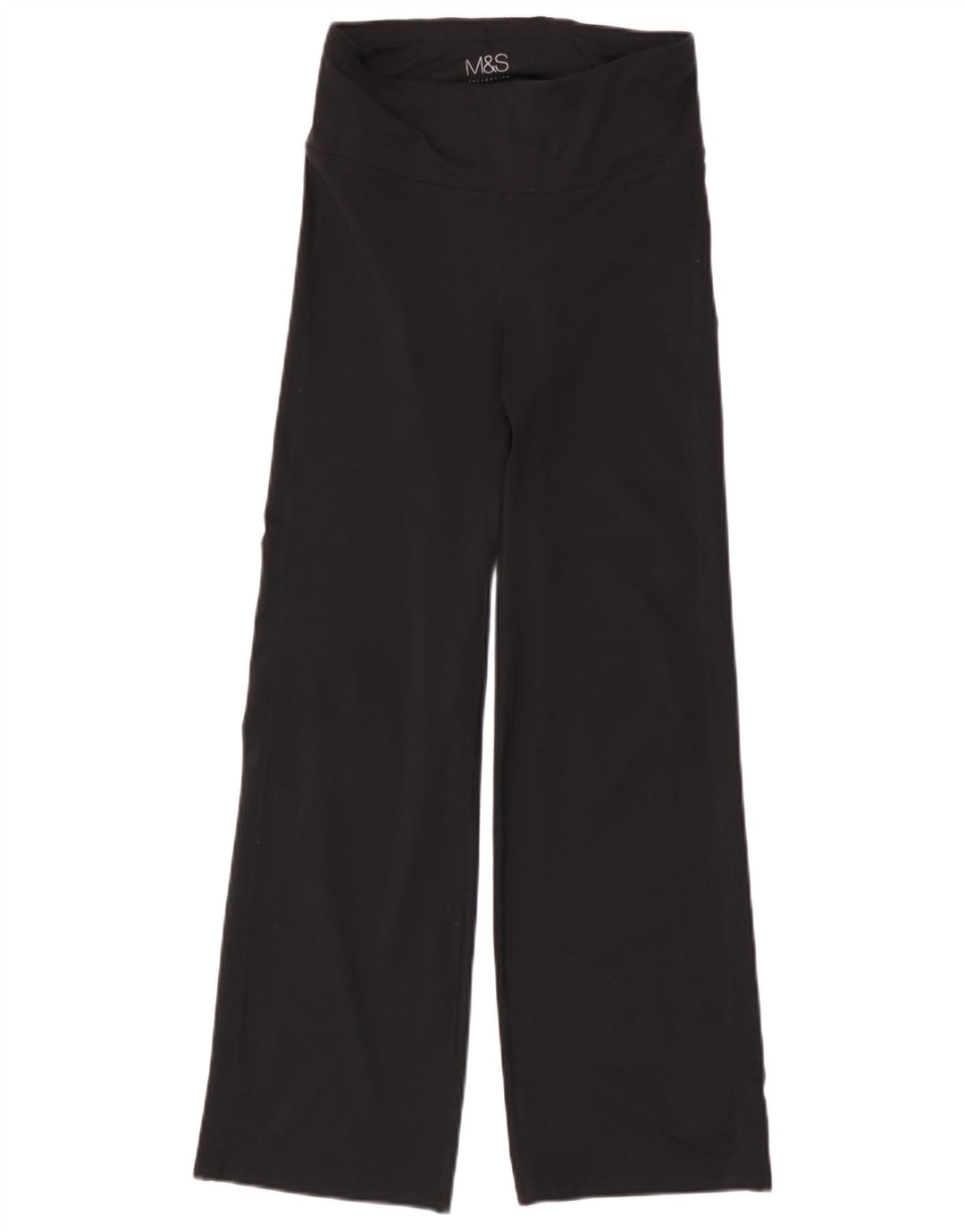 Marks & Spencer Womens Wide Leg Tracksuit Trousers UK 8 Small Black
