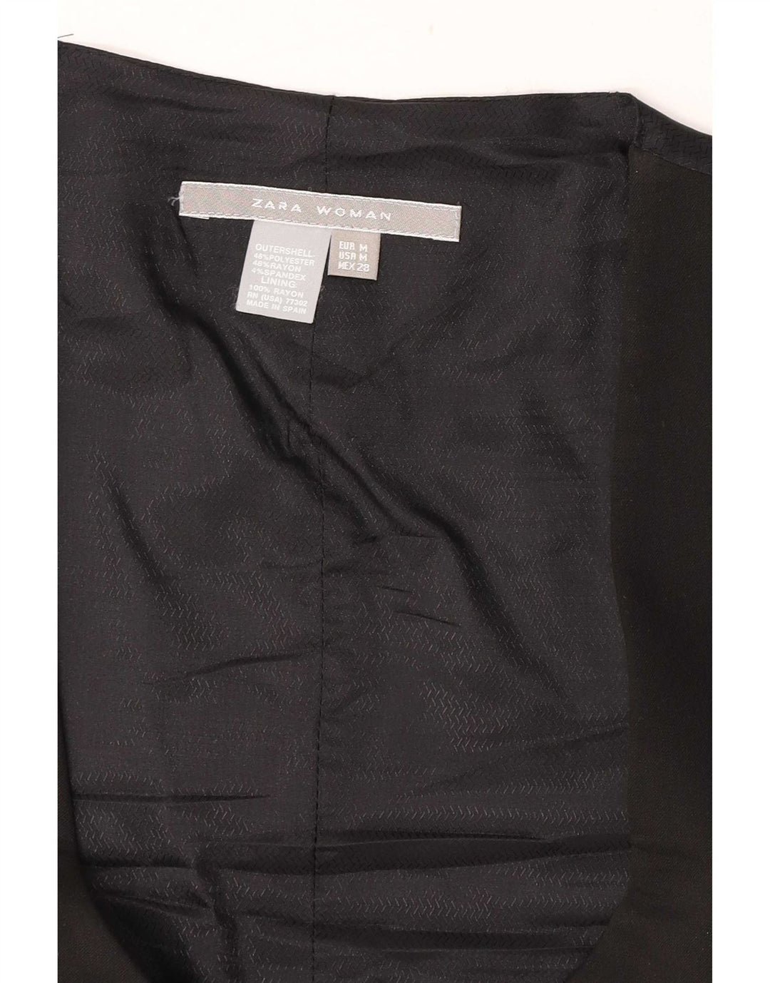 Zara Womens Waistcoat UK 12 Medium Black Polyester