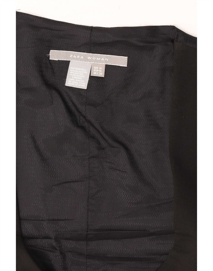 Zara Womens Waistcoat UK 12 Medium Black Polyester
