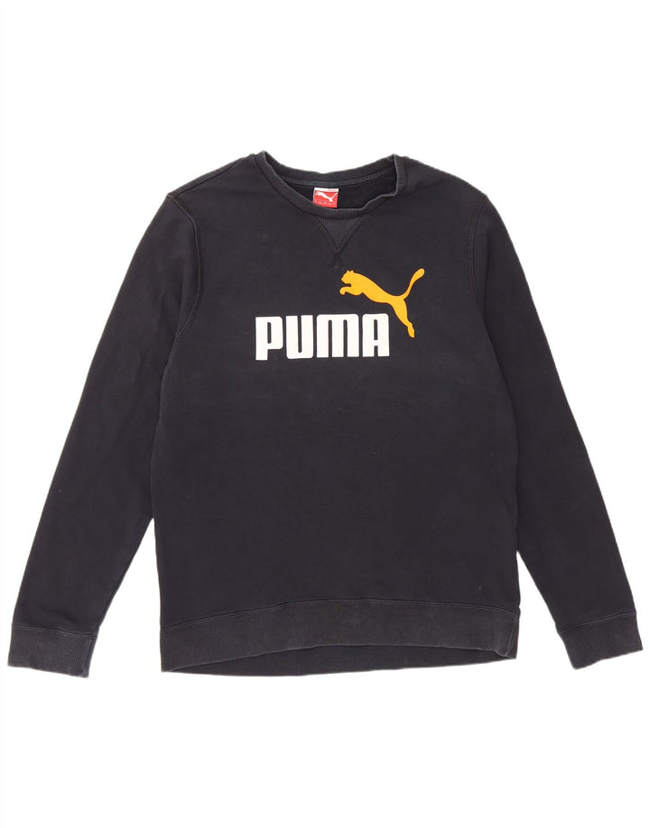 Puma Mens Graphic Sweatshirt Jumper Large Navy Blue