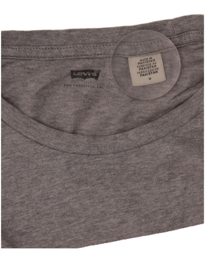 LEVI'S Mens Graphic T-Shirt Top Medium Grey Flecked