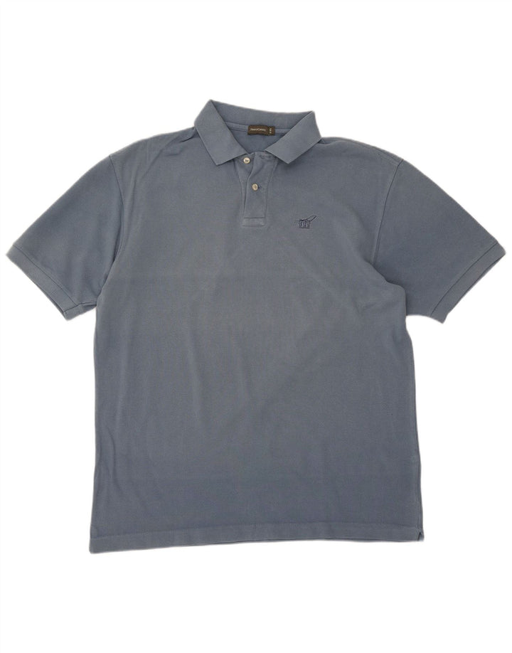 Henry Cottons Mens Polo Shirt 2XL Blue Cotton