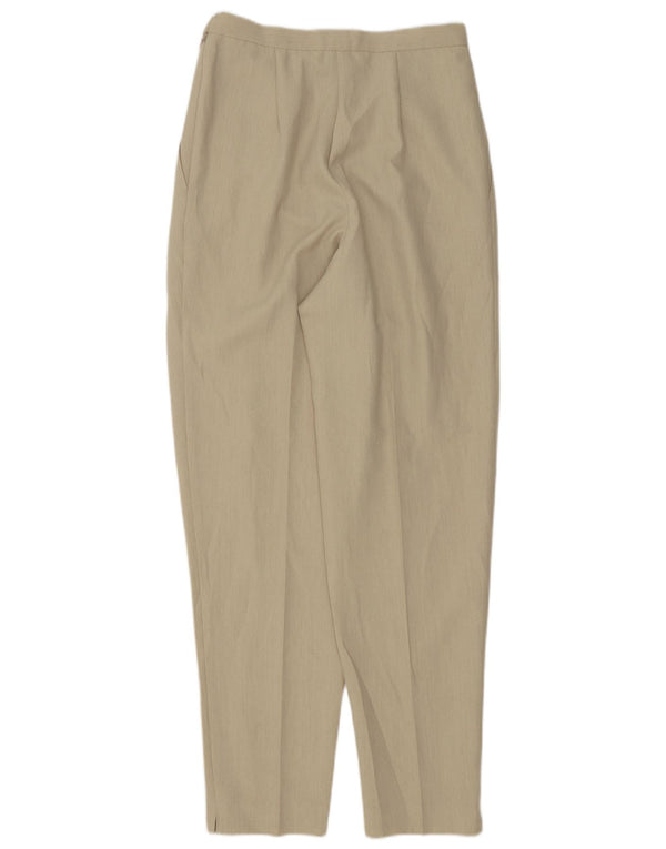 Marks & Spencer Womens High Waist Chino Trousers UK 14 Medium W24 L30 Beige