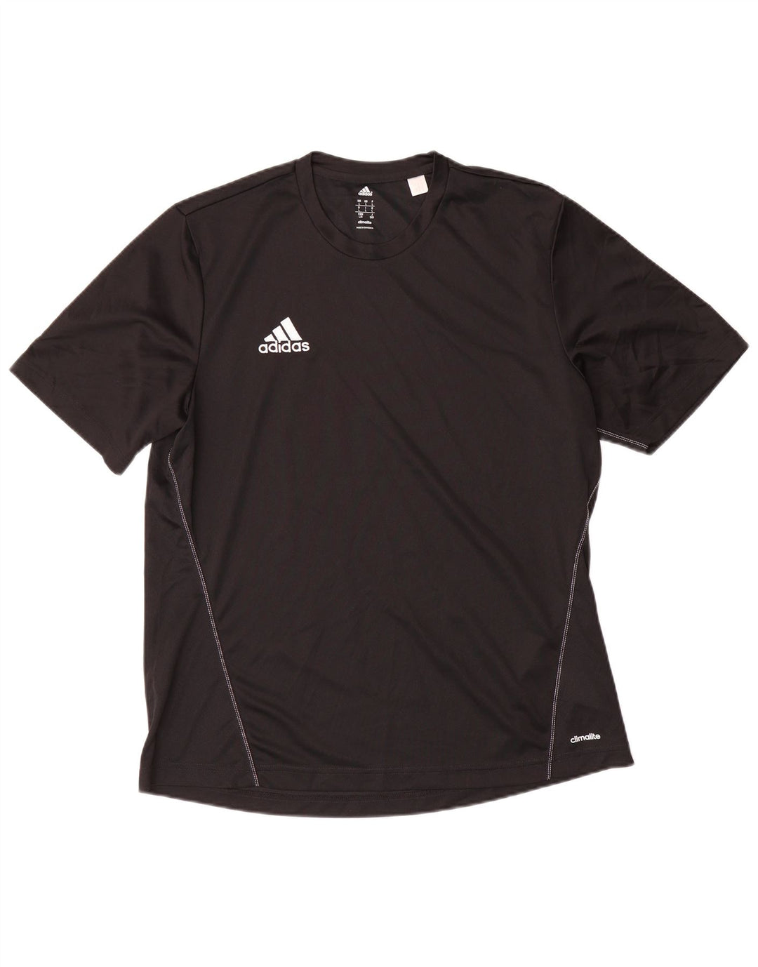 ADIDAS Mens Climalite T-Shirt Top Large Black Polyester