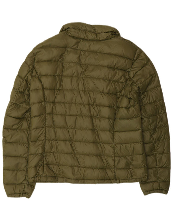 Benetton Womens Padded Jacket UK 10 Small Green