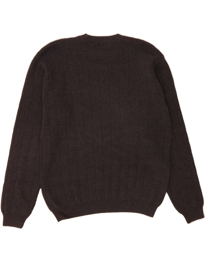 IZOD Mens Crew Neck Jumper Sweater Medium Grey Cotton Vintage Izod and Second-Hand Izod from Messina Hembry 