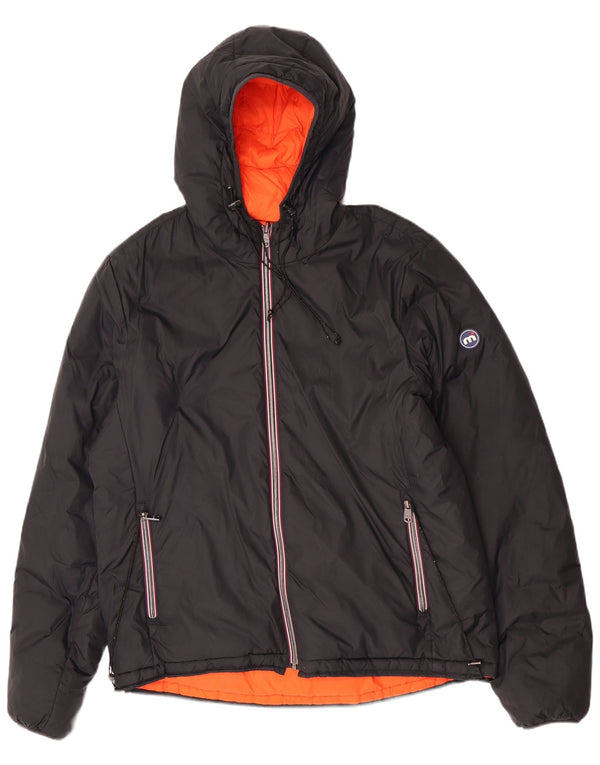 Mistral Mens Hooded Reversible Windbreaker Jacket UK 42 XL Black Polyamide