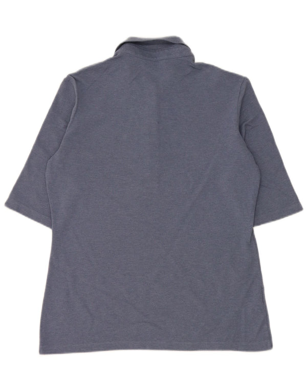 Lacoste Womens Slim Fit Polo Shirt Size 40 Medium Blue Cotton