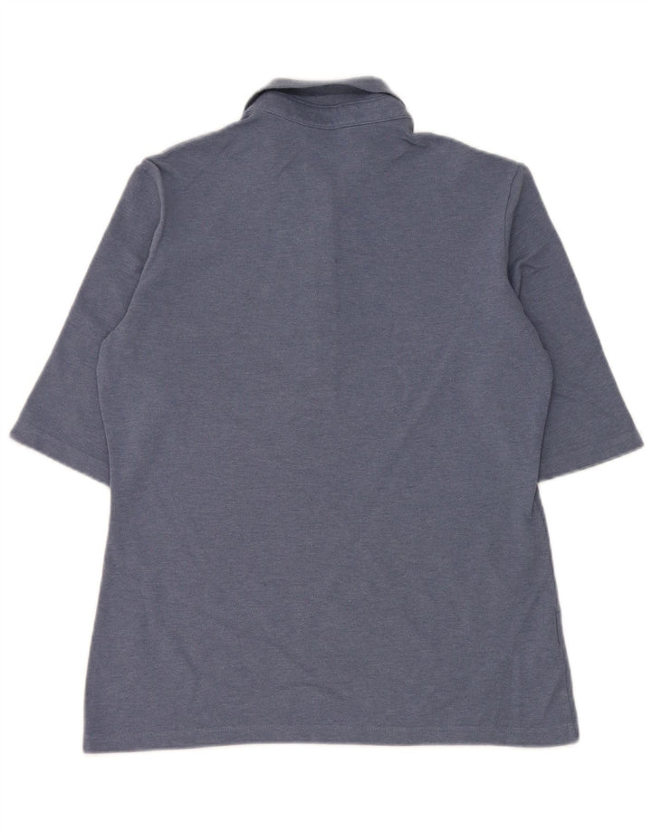 Lacoste Womens Slim Fit Polo Shirt Size 40 Medium Blue Cotton