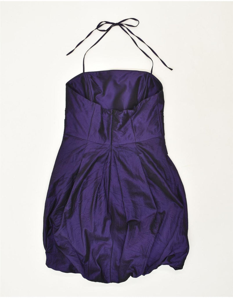 YOUR SIXTH SENSE Womens Halter Dress IT 42 Medium Purple Acetate | Vintage Your Sixth Sense | Thrift | Second-Hand Your Sixth Sense | Used Clothing | Messina Hembry 