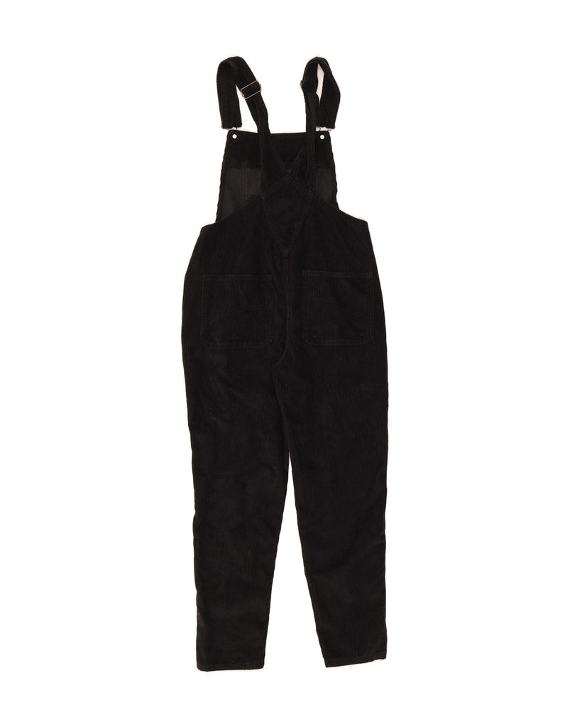 FAT FACE Womens Dungarees Corduroy Trousers UK 8 Small W30 L26 Black Vintage Fat Face and Second-Hand Fat Face from Messina Hembry 