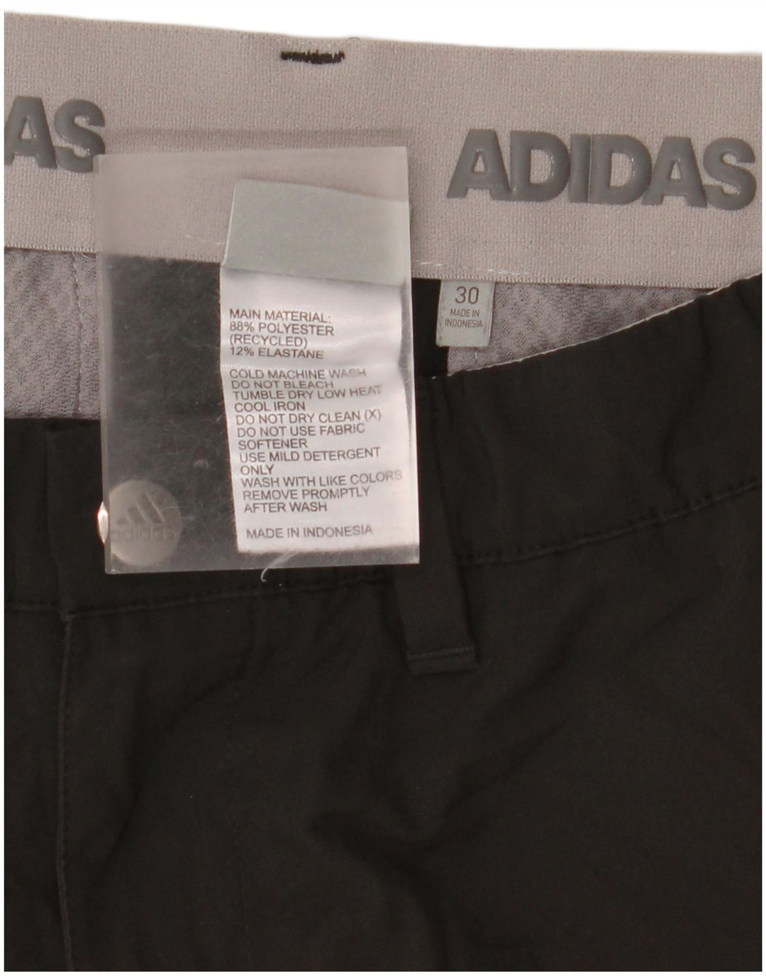 Adidas Mens Chino Shorts W30 Medium  Black Polyester