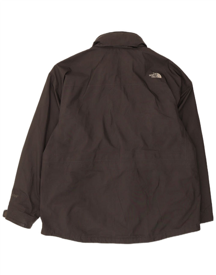 The North Face Mens Hooded Rain Jacket UK 44 2XL Black Polyester