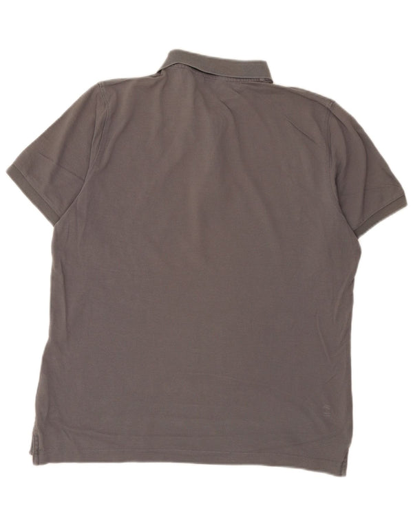 Calvin Klein Mens Polo Shirt Medium Grey Cotton