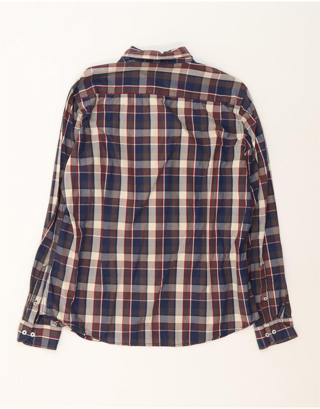 Benetton Mens Shirt XL Multicoloured Check Cotton