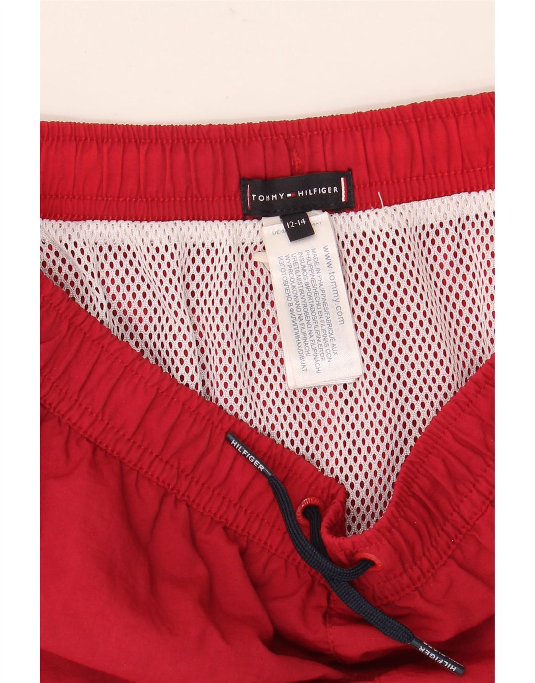 Tommy Hilfiger Boys Swimming Shorts 12-13 Years  Red Colourblock Polyester