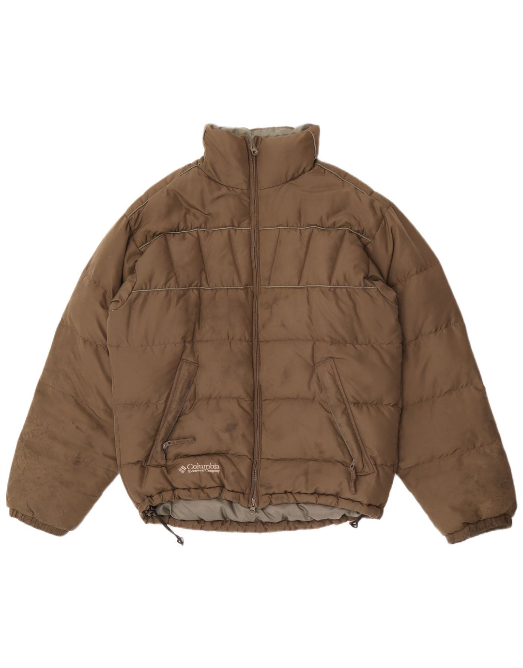 Columbia Mens Loose Fit Padded Jacket UK 36 Small Khaki