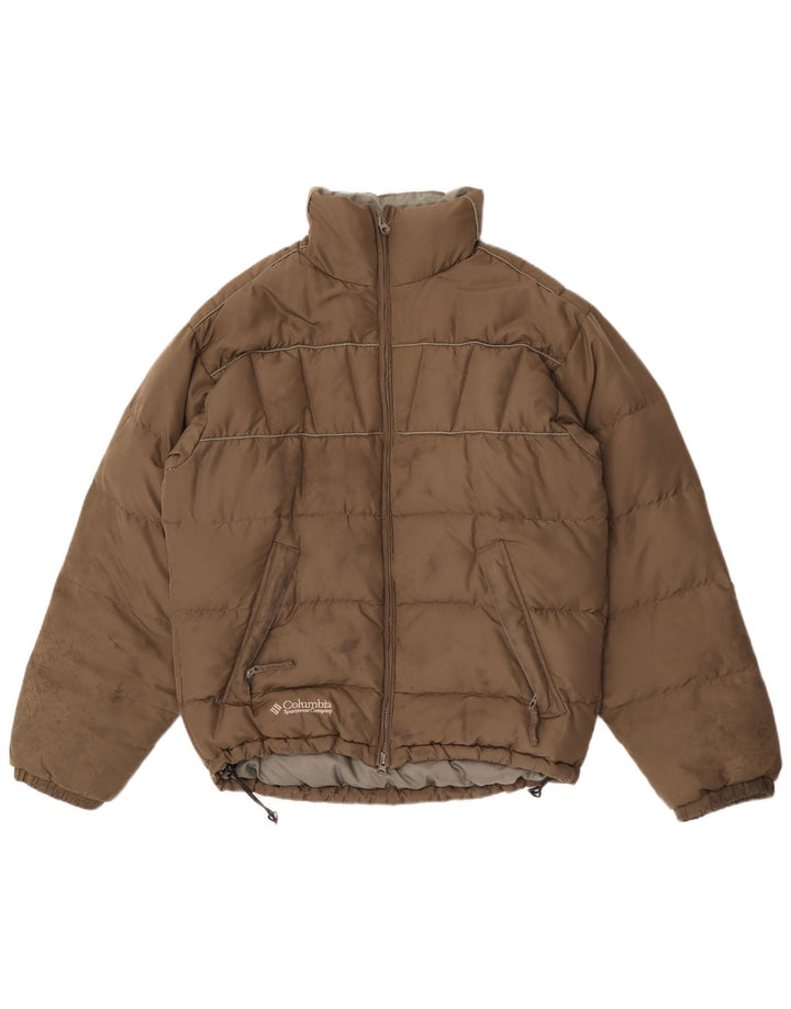 Columbia Mens Loose Fit Padded Jacket UK 36 Small Khaki