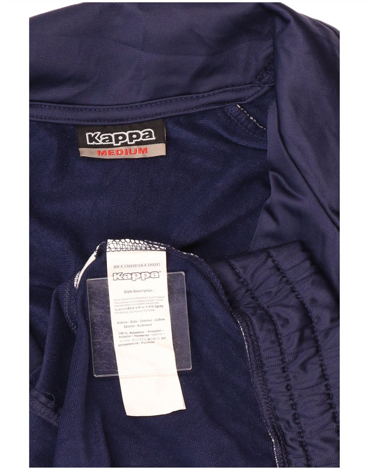 Kappa Mens Tracksuit Top Jacket Medium Navy Blue Colourblock Polyester