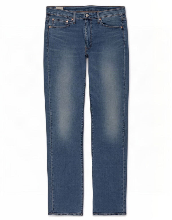 Levi's Mens 513 Slim Straight Jeans W34 L34 Blue Cotton