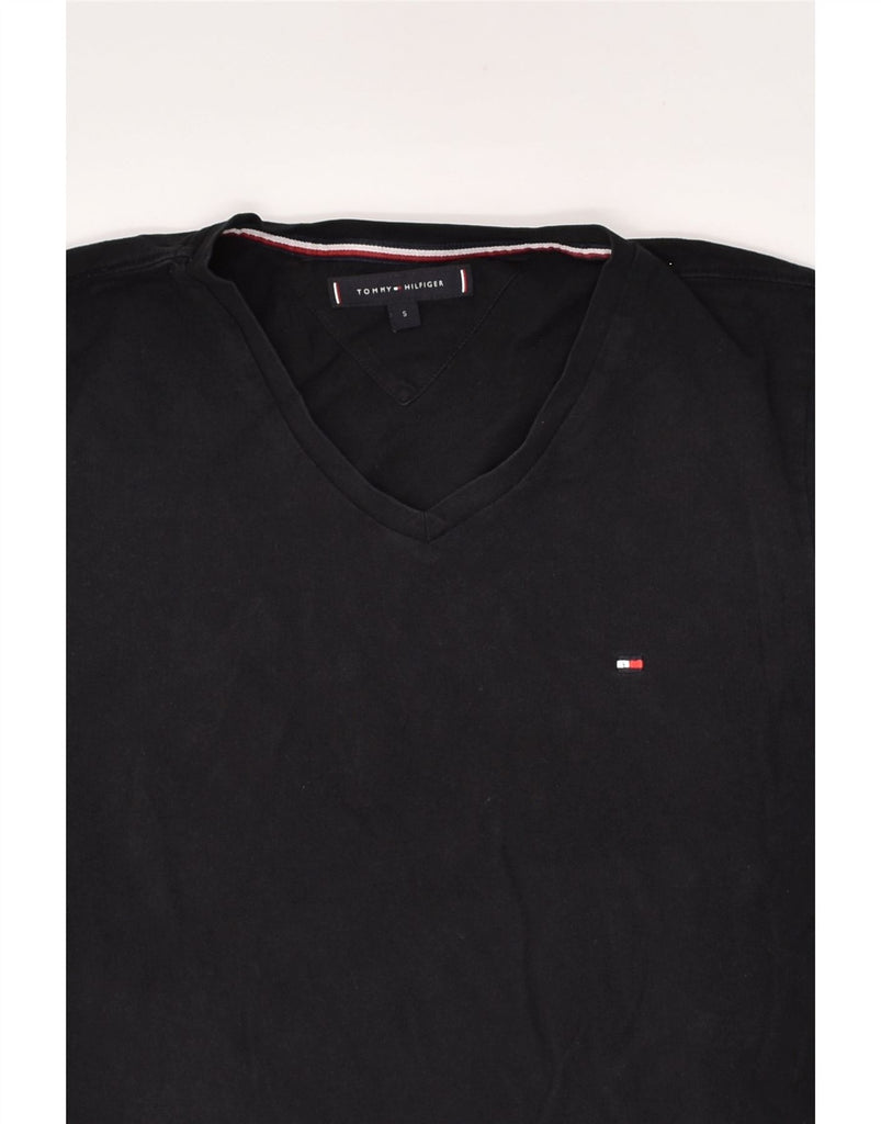 TOMMY HILFIGER Mens T-Shirt Top Small Black Cotton | Vintage Tommy Hilfiger | Thrift | Second-Hand Tommy Hilfiger | Used Clothing | Messina Hembry 