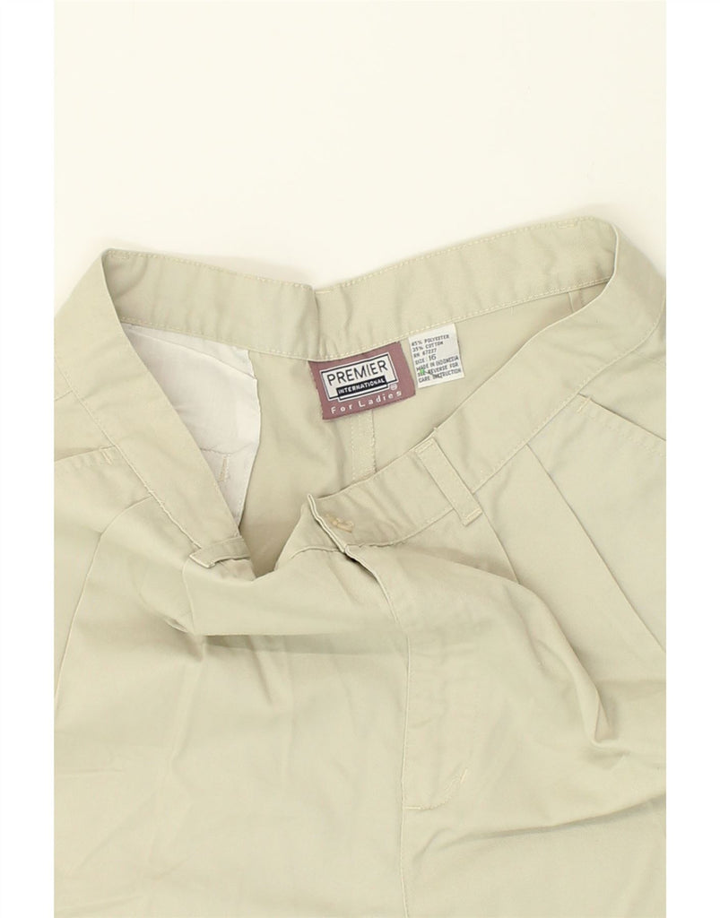 VINTAGE Womens Pegged Chino Shorts UK 16 Large W32  Beige Polyester | Vintage Vintage | Thrift | Second-Hand Vintage | Used Clothing | Messina Hembry 