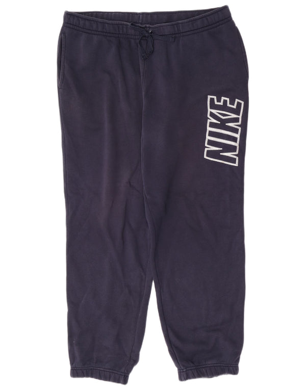 Nike Mens Tracksuit Trousers Joggers XL W38 L31 Navy Blue Cotton