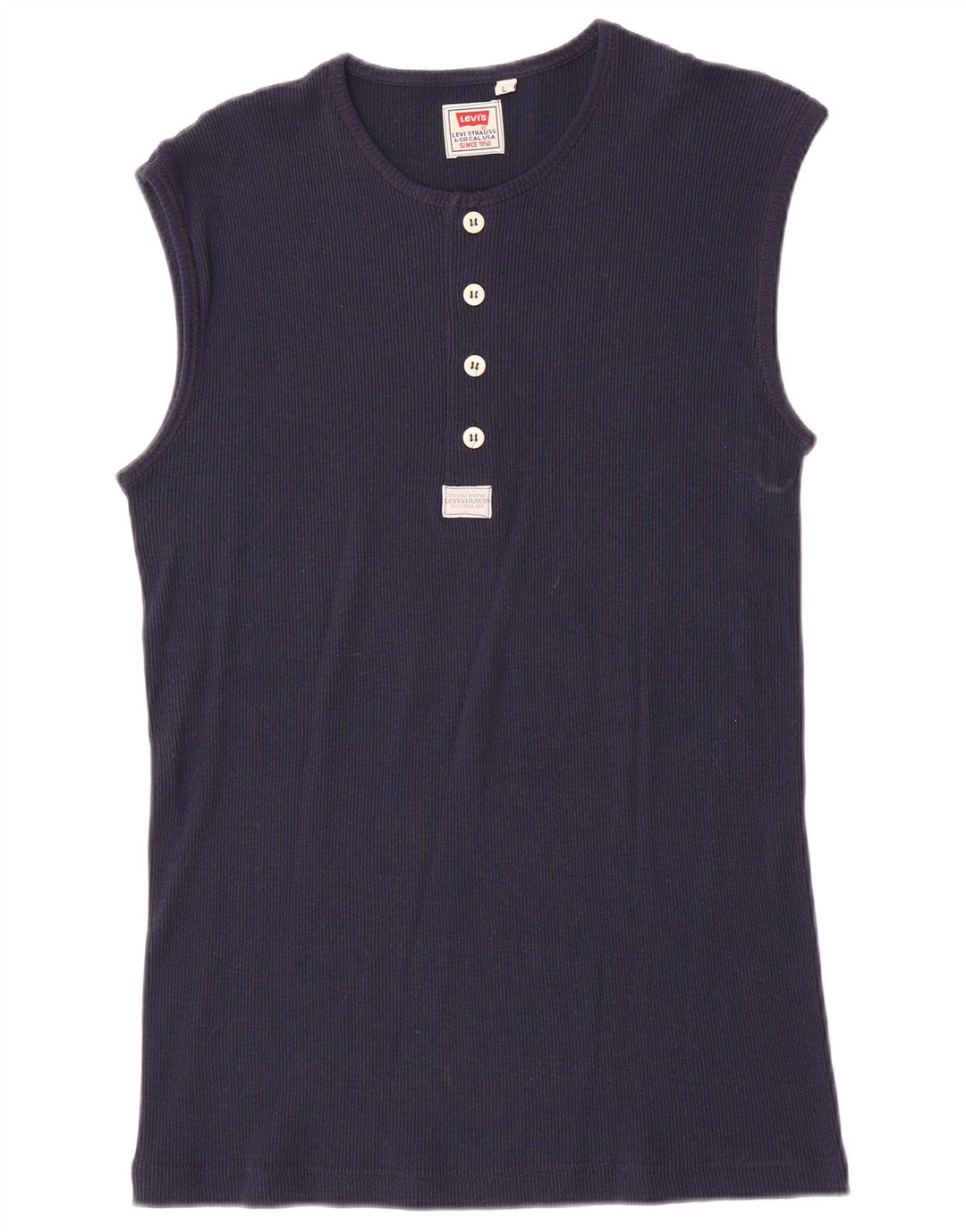 Levi's Womens Vest Top UK 14 Large Navy Blue