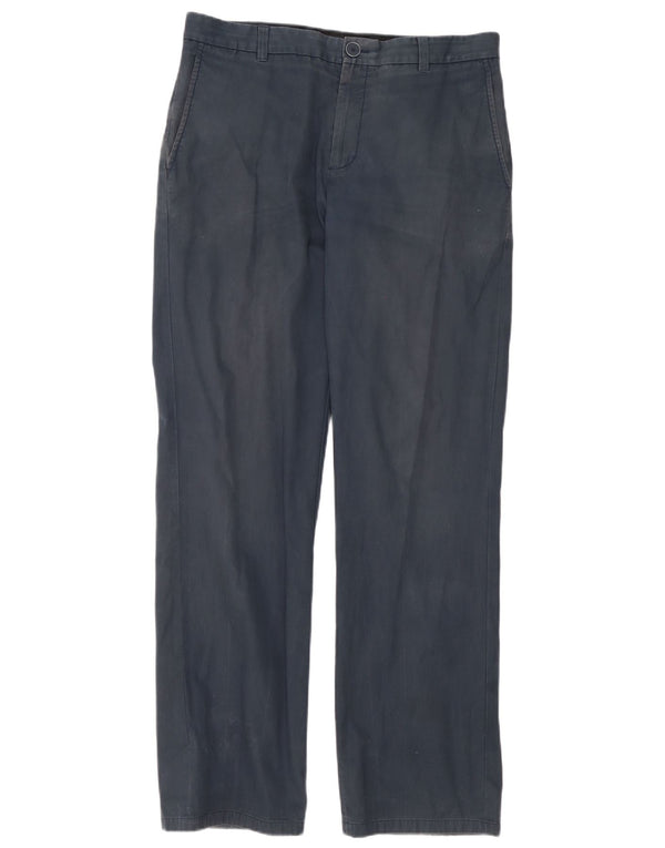 Dkny Mens Soho Relaxed Fit Chino Trousers W32 L34 Navy Blue Cotton