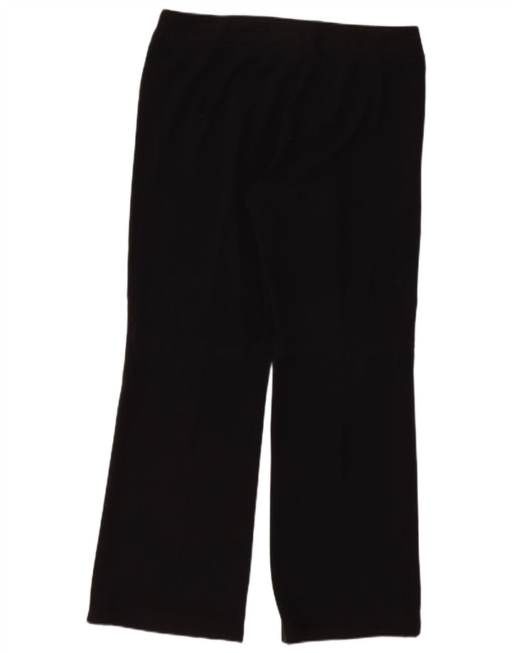 Marks & Spencer Womens Regular Casual Trousers UK 16 Large W36 L31 Black