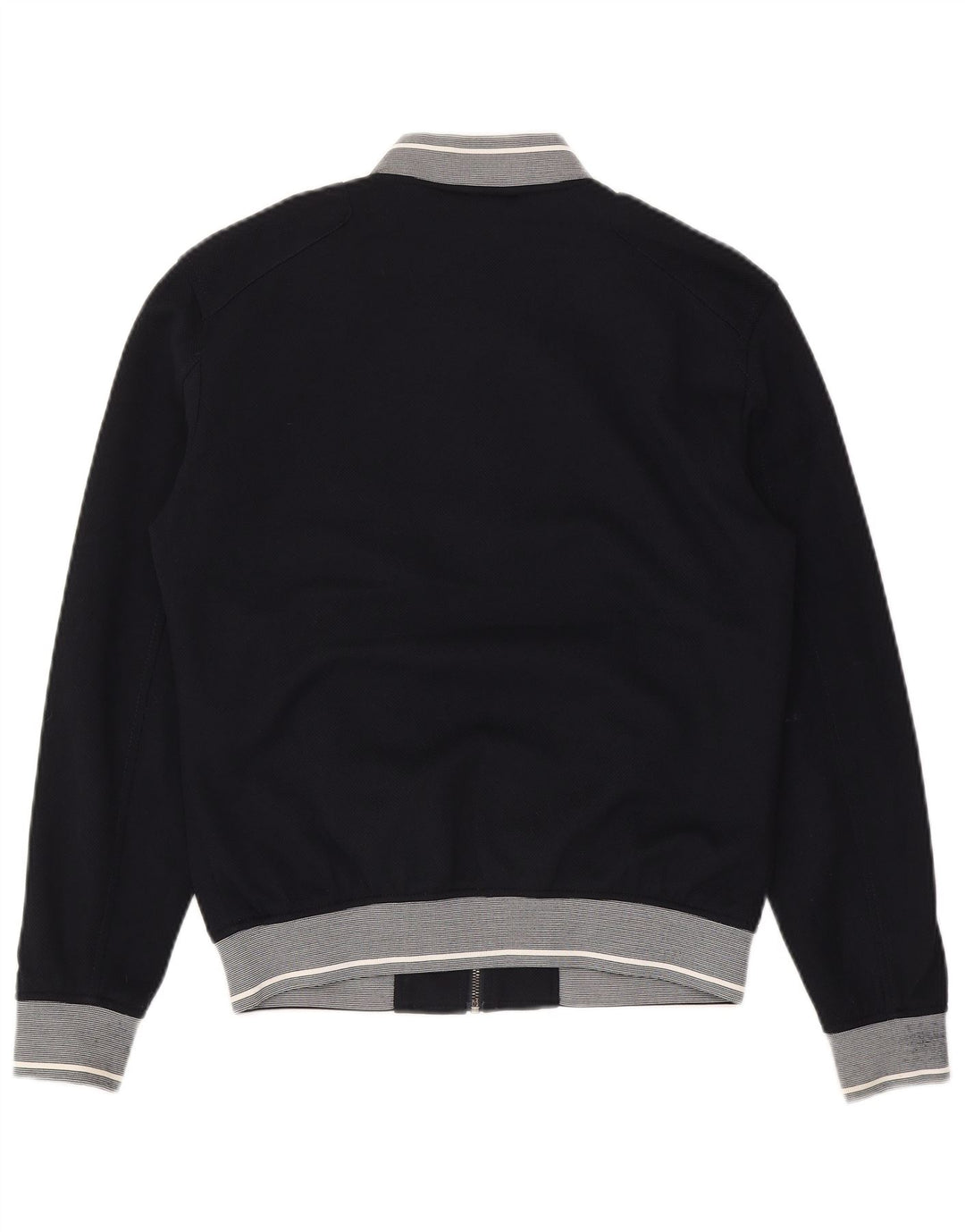 Zara Mens Bomber Jacket UK 36 Small Navy Blue Polyester