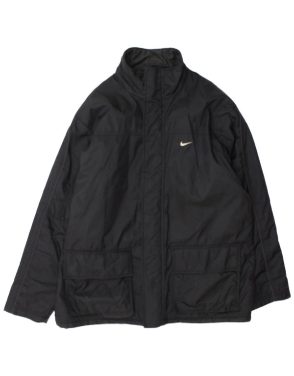Nike Mens Windbreaker Jacket UK 45/47 XL Black Nylon