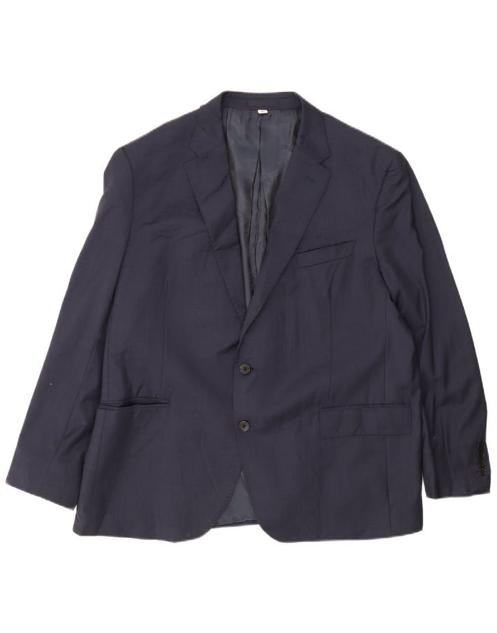 Marks & Spencer Mens Short 2 Button Blazer Jacket UK 42 XL Navy Blue