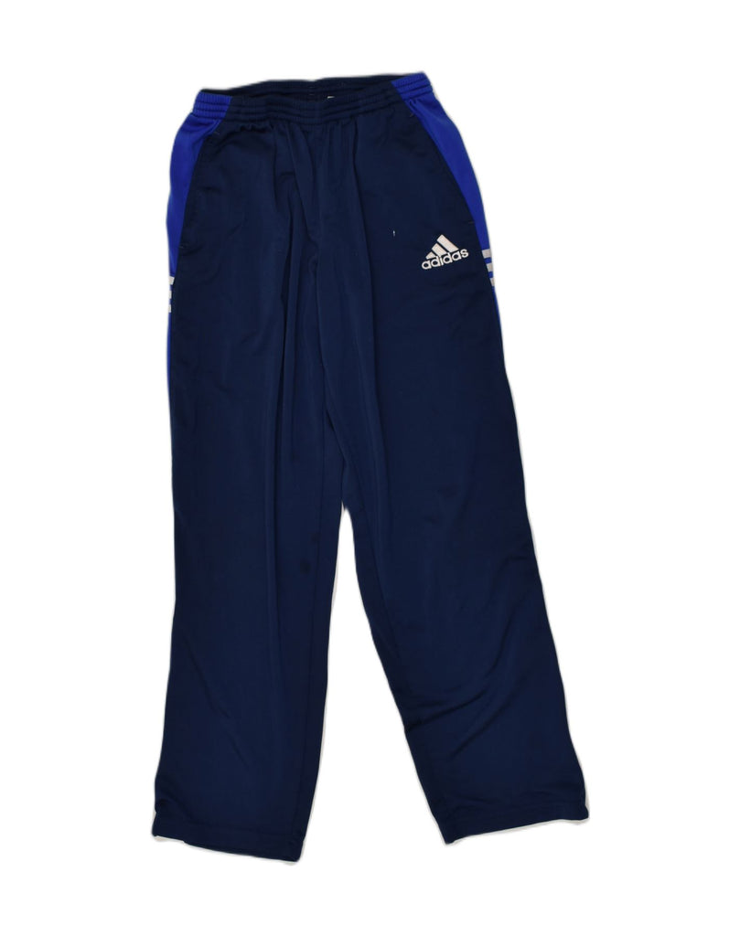 ADIDAS Womens Tracksuit Trousers UK 14 Large Navy Blue Colourblock | Vintage Adidas | Thrift | Second-Hand Adidas | Used Clothing | Messina Hembry 