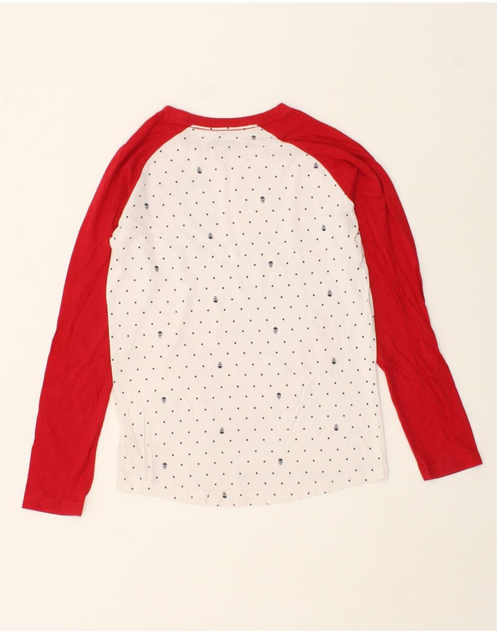 HURLEY Boys Graphic Top Long Sleeve 12-13 Years Large  Red Colourblock Vintage Hurley and Second-Hand Hurley from Messina Hembry 